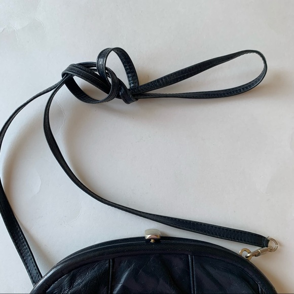 Vtg Bravo Browns Crossbody Bag Navy Blue - Picture 5 of 14